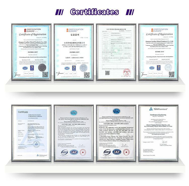 Certificates
